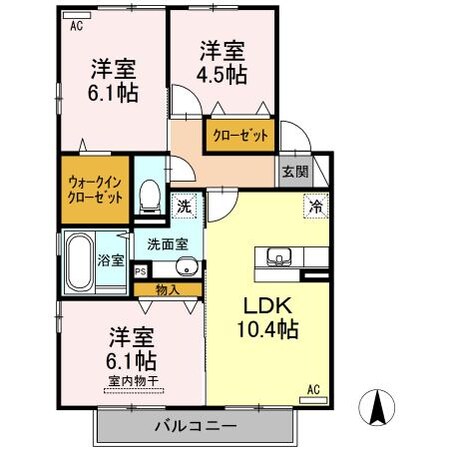 アルシオネ　Bの物件間取画像